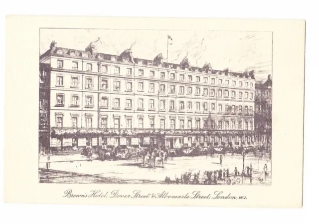 Vintage Postcard Browns Luxury Hotel Mayfair London England (Unposted)