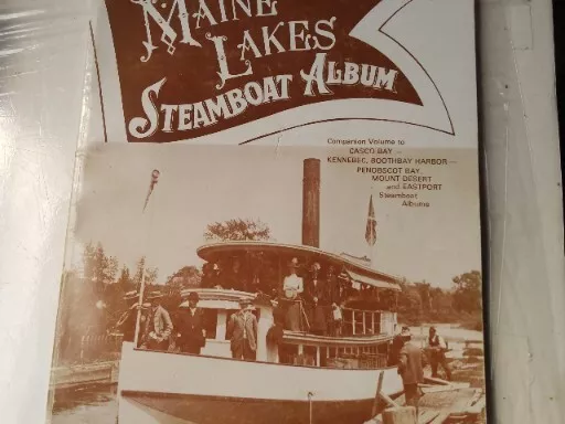 1976 Maine Lakes Steamboat Album Down East Magazine ME Boats Moosehead Songo