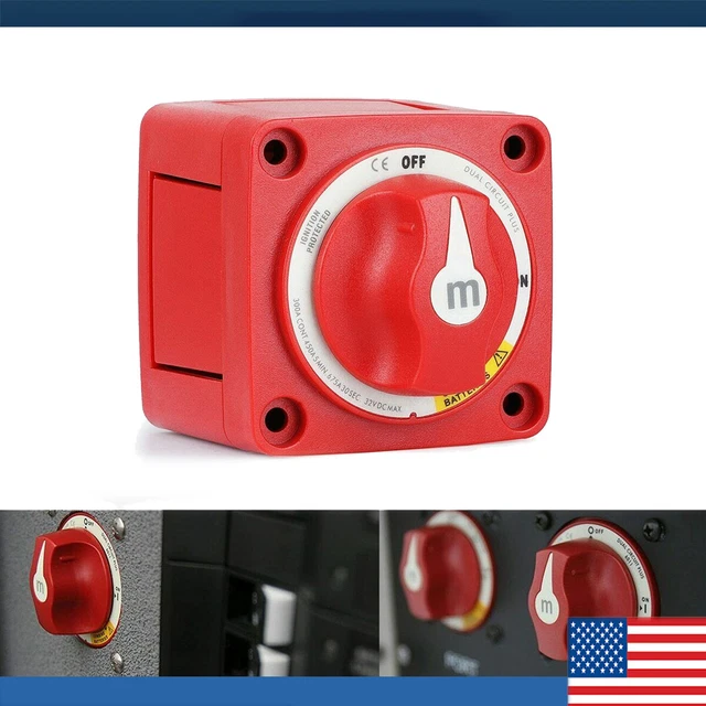 DUAL BATTERY SELECTOR Switch Disconnect 300A for Marine Boat Truck 12