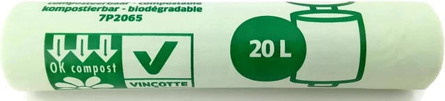 Sacchetto rifiuti biologici Dumil amido di mais compostabile 20l 9pz 45