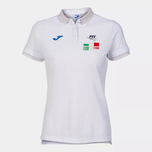 1673/277 JOMA Fit Federation Italian Tennis Women's Pole Shirt Padel Woman WH