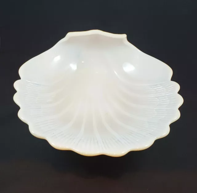Seashell Bowl Cambridge Glass Crown Tuscan footed - Large 10-inch