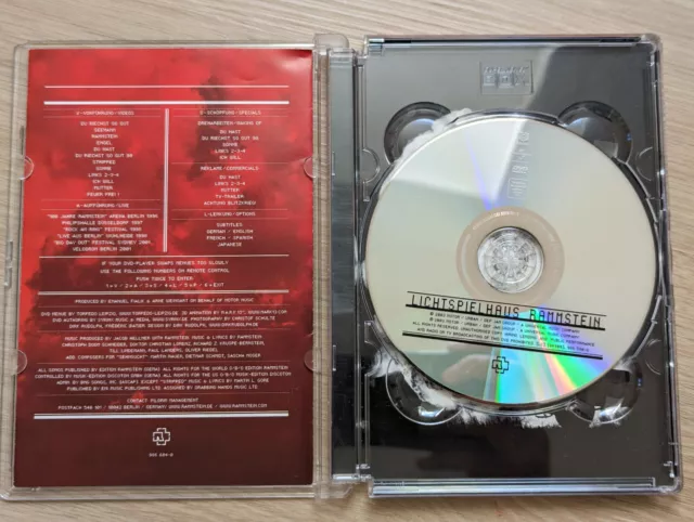 RAMMSTEIN Lichtspielhaus DVD Super Jewel Box 2003 w/ sticker 3