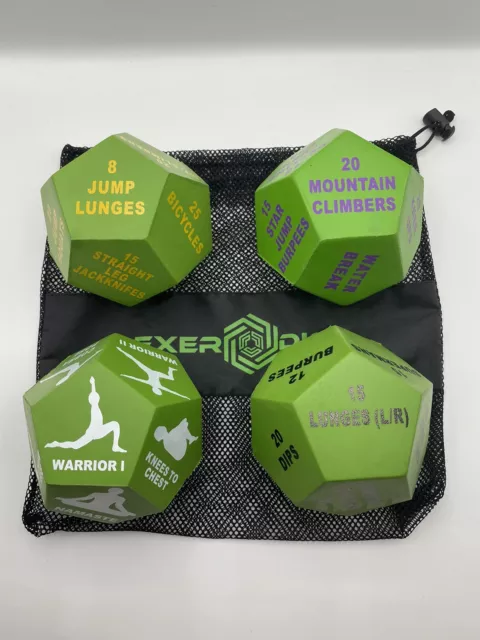 Exerdice - Exercise Dice for Home Fitness, Workouts 4 Dice