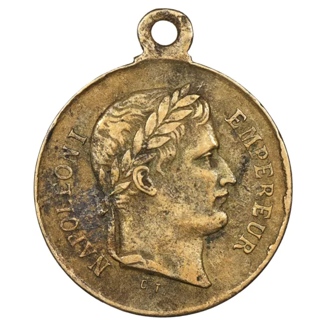 France Small medal 1853 Inauguration Of Tomb Of Napoleon I emperor - brass