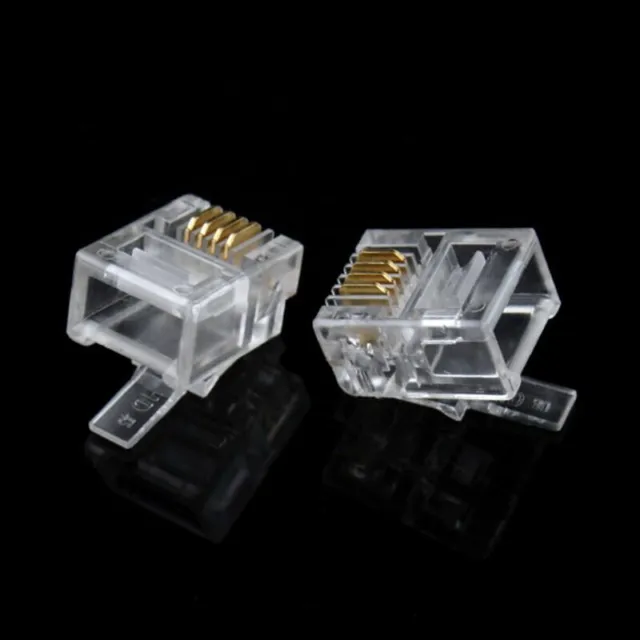 RJ-11/ RJ-12 / RJ45  Modular Plug Network Cable Connector End