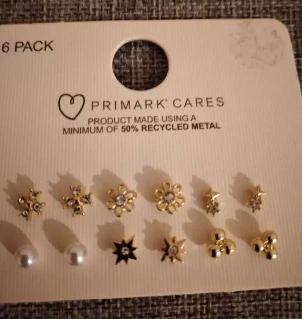 20-Pack Assorted Stud Earrings | Primark