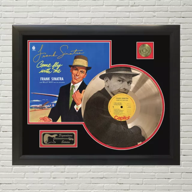 Frank Sinatra - Come Fly With Me   Custom Etched Reproduction Signed LP Display