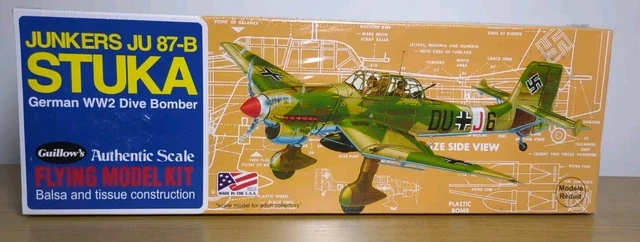 Maquette Avion Junkers Stuka JU 87 – Guillow's – échelle 1:16 – Balsa – Années 90 – Neuf