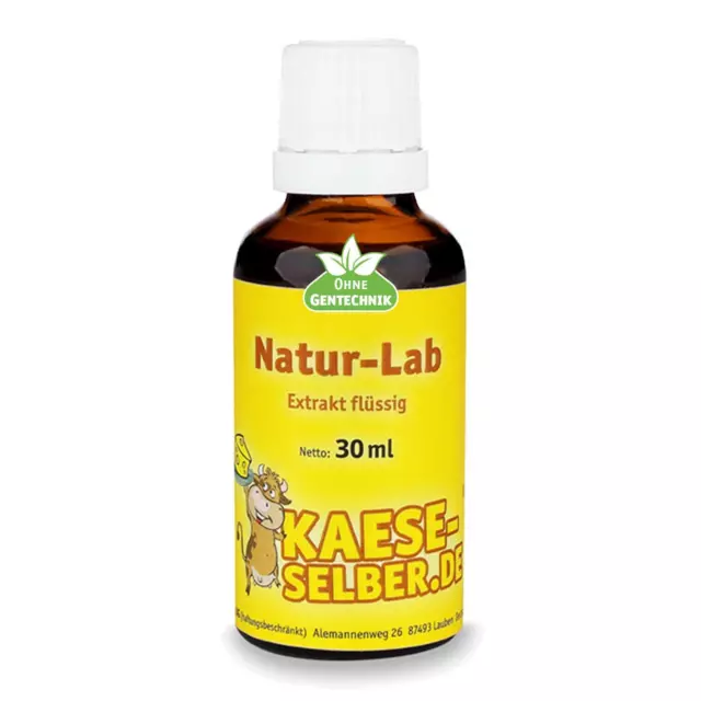 Lab 30ml flüssig Naturlab Käseherstellung Käse selber machen Kälberlab selber