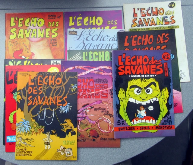 Echo Des Savanes 11 Albums Gotlib Mandryka Bretecher Etc..broches Tbe
