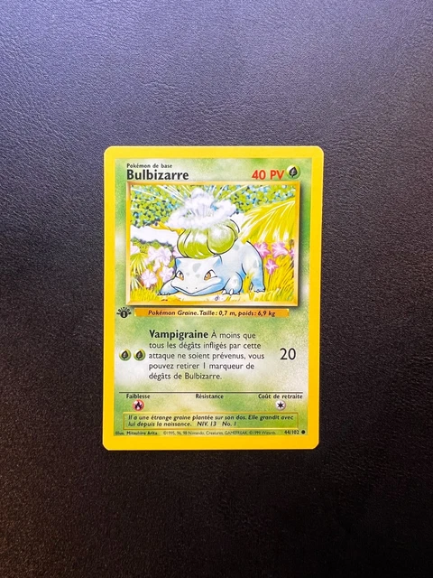 CARTE POKEMON BULBIZARRE 44/102 Set de Base Edition 1 PSA PCA NM/Mint ⭐ ...