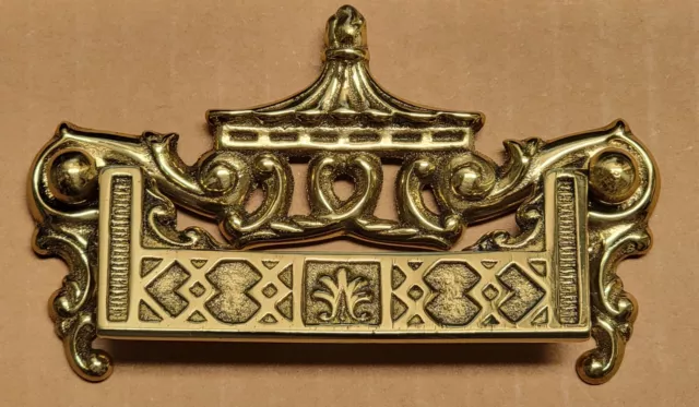 Heavy Duty Solid Brass 3-1/2" Ornate Decorative Pull