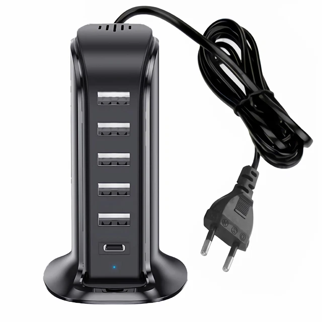 Station De Charge/dock Bureau Micro USB Pour Oppo A15 - Câble 90cm, Noir, Marque K-S-Trade, Neuf