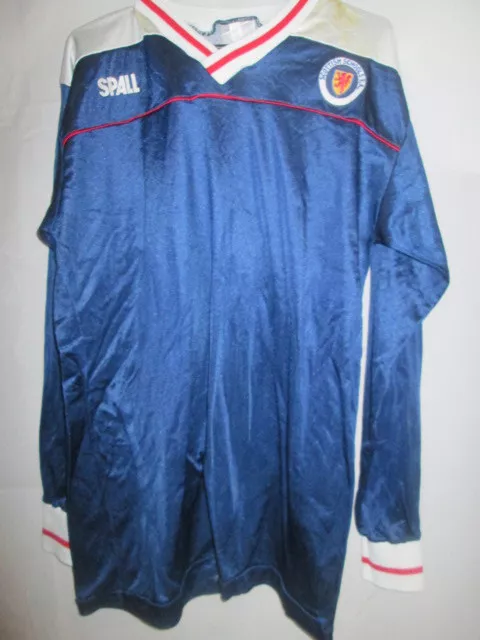 Scotland Schools FA Match Worn Home 1985 Football Shirt with COA /9681