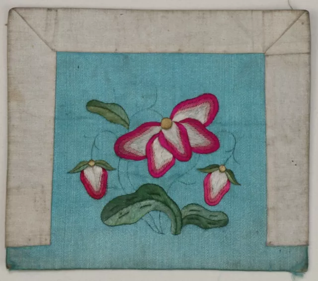 Old chinese pillow cover's hand embroidery