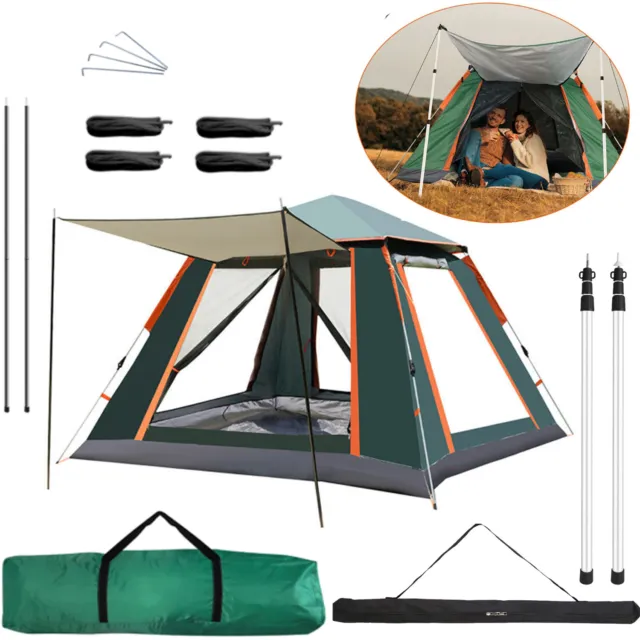 4-5 Person Automatic Camping Tent Hiking Instant Canopy Pop Up Tents Waterproof