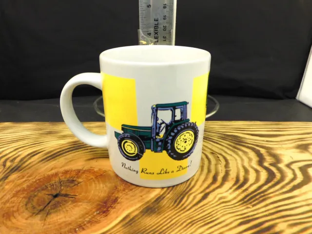 John Deere Licensed Gibson Ceramic Coffee Cup Mug "Nothing Runs Like A Deere!"