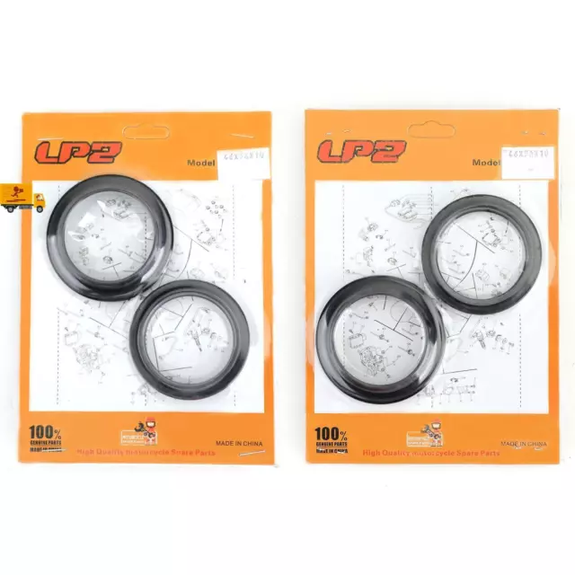 Set anello forcella con tappi polvere per Kawasaki ZX600 Ninja ZX-9R 98-08 AR