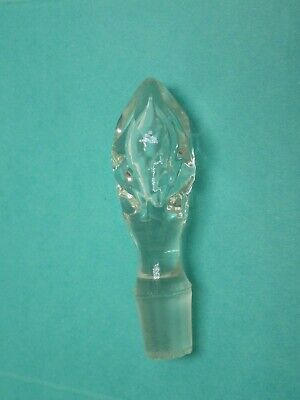 A Antique Crystal Cut Glass Prism Perfume Cruet Flask Stopper Only