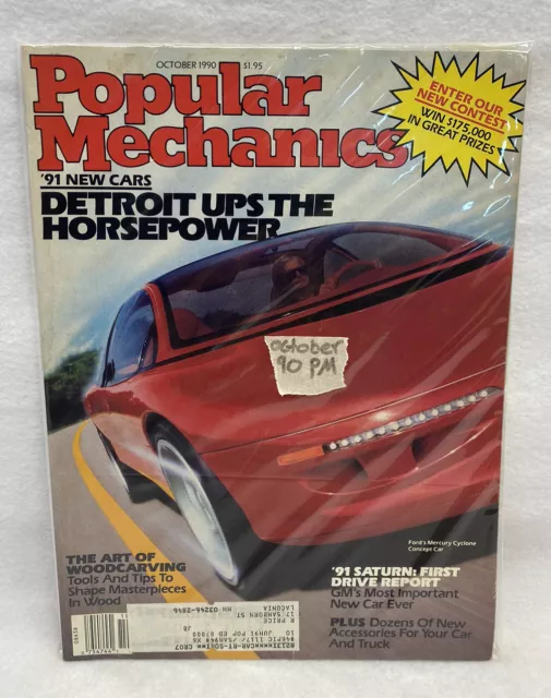 1990 Oct Popular Mechanics Magazine, Vtg - Car Tobacco Tech Alcohol Ads - Reader