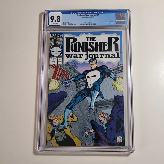 Punisher War Journal #1, CGC 9.8 NM/MT, WP (Marvel, 1988) Origin of the Punisher
