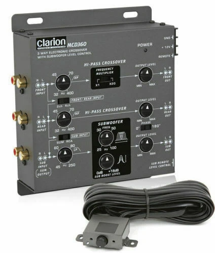 Clarion Mcd360 3-Way 6-Channel Input Electronic Crossover W/ 5-Volt Rca Outputs Clarion Mcd360 3-Way 6-Channel Input Electronic Crossover W/ 5-Volt Rca Outputs