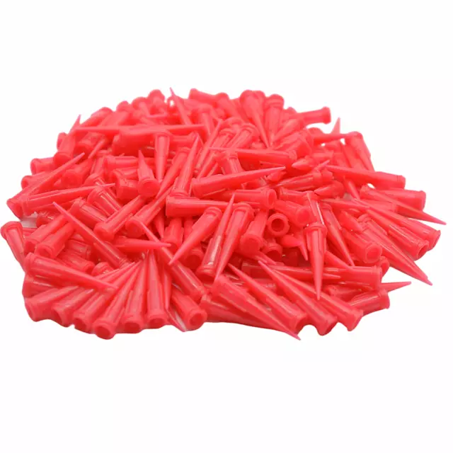 1000pcs Tapered Dispensing Needles 25G Plastic Needle Blunt Glue Syring Tips Set