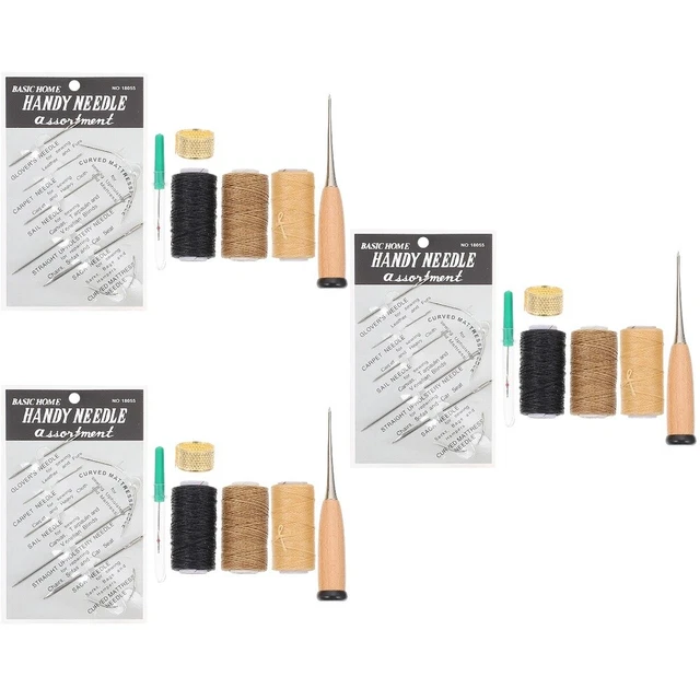 3 Sets Leather Craft Sewing Tool Suit Interior Accessories Suite
