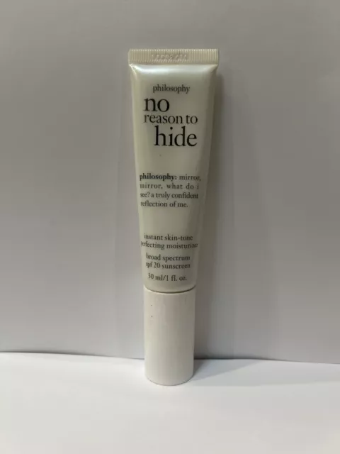 NEW Philosophy No Reason To Hide Skin-Tone Perfecting Moisturizer MEDIUM 1 OZ