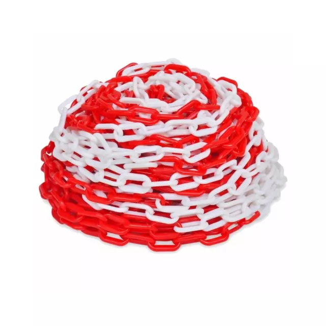 Plastic Chain 8mm x 12.5m Red / White