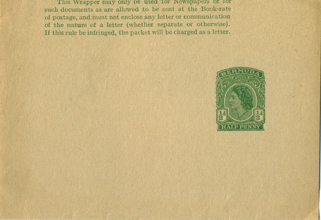 Bermuda 1953   wrapper  QE2  Queen Elisabeth II   Half Penny     MNH