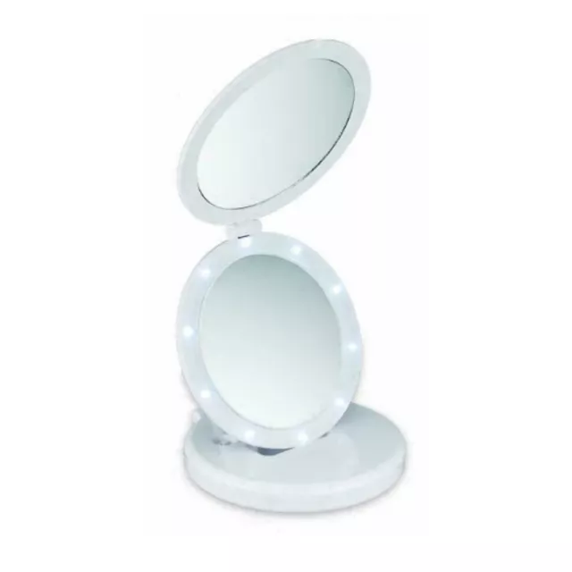 Double Miroir Maquillage Lumière LED Grossissement 5X Make Up Illuminé TE-B092
