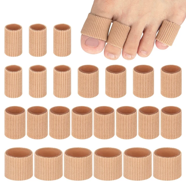 24PCS Gel Toe Protectors - 0.98 Inches Toe Sleeve Tubes Toe Pads for Bli