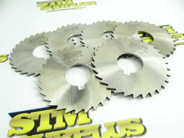 Lot Of 6 New! Malco Hss Plain Metal Slitting Saws 3" X 3/32" X 1"