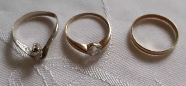 Drei wunderschöne Ringe , gebraucht , 2x Gold Ring 585 und 1x Gold Ring 333