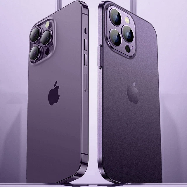 Für iPhone 14 13 Pro Max 12 11 XR 14 Plus Ultradünn Matt Hart Klar Hülle Cover 2