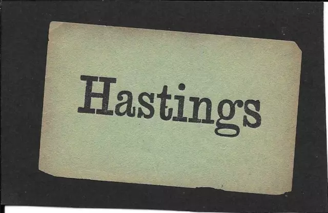 Hastings - Railway Luggage Label - South Eastern & Chatham Railway