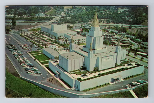Oakland CA-California, Oakland Temple, Aerial View, Vintage Postcard