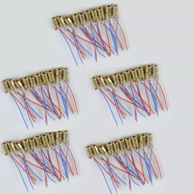 100pcs Mini 650nm 5mW 5V Laser Dot Diode Module Head Red