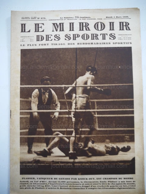 Le Miroir Des Sports N °523 Du 28 janvier 1930