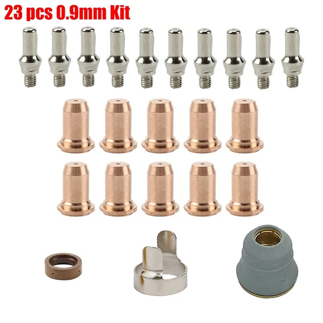 Kit 30 Pièces Consommables Coupe Plasma PT31 - Buses, électrodes, Capuchons Céramique - Pour Torches Plasma à Allumage Contact/HF