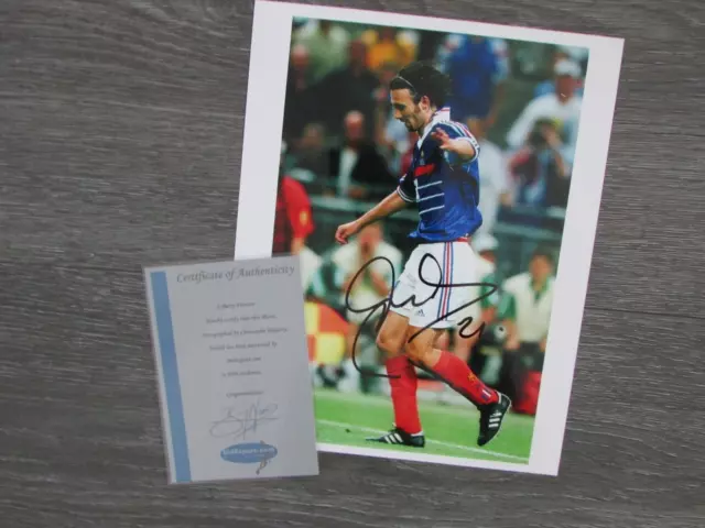 Christophe Dugarry French Footballer Original Hand Signed Photo & Bid4Sport COA