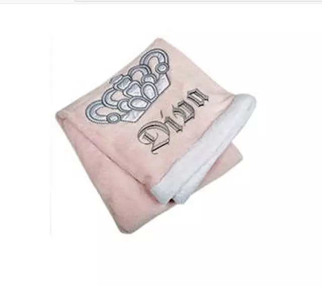 NEW Kidsline Pink Diva Baby Girl Blanket Fluffy Boa Princess Crown Gift