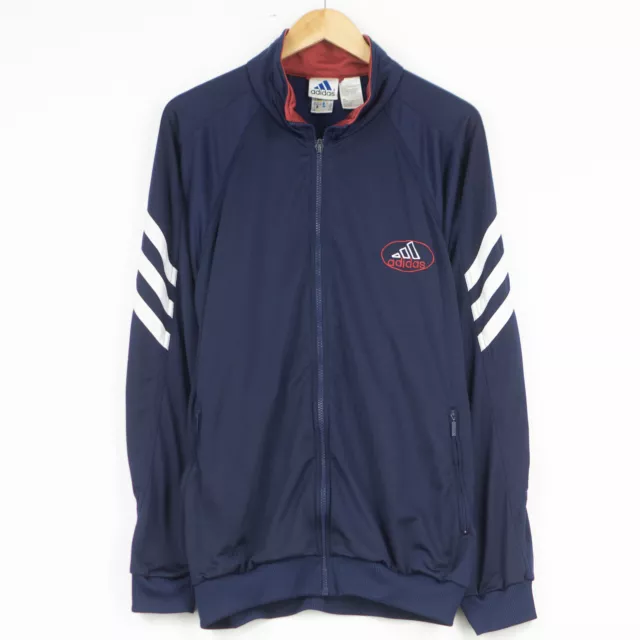 Adidas Vintage 90s Haut de Survêtement Rétro Fermeture Éclair Veste Taille XL