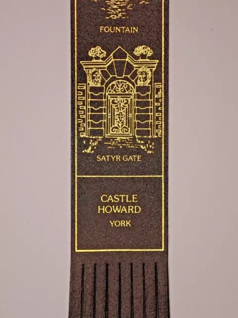 Castle Howard, North Yorkshire, Temple, Fountain, Black Leather Bookmark (I)