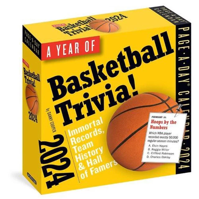 YEAR OF BASKETBALL Trivia! PageADay Calendar 2024 Immortal Records