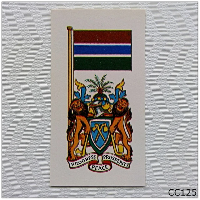 BROOKE BOND FLAGS And Emblems Of The World 21 The Gambia Tea Card