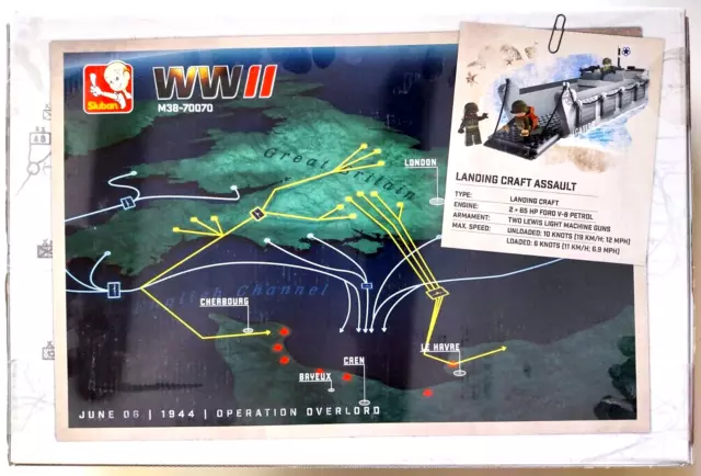 Sluban ARMY WWII - US Landing Craft Assault, M38-B70070, Klemmbausteine❗ 2