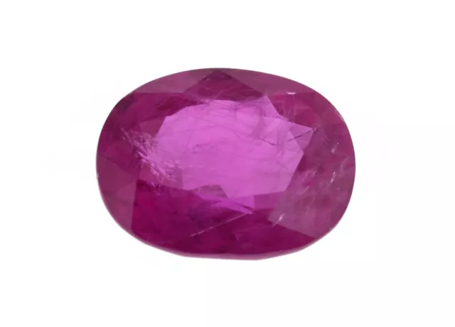 Natural Loose Oval Cut Purple Red Ruby 2.28 Cts IGL Certified